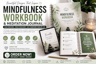 design mindfulness workbook meditation journal canva ebook and gratitude planner