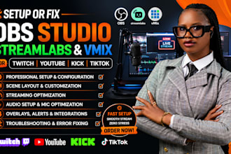 setup obs, streamlabs and vmix for twitch, youtube, kick and tiktok
