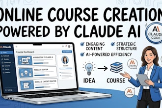 create your online course content, elearning course curriculum with claude code
