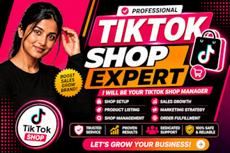 setup and optimize tiktok shop, facebook  and instagram shop