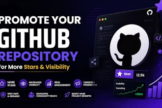 organically promote your github repository for more stars and visibility