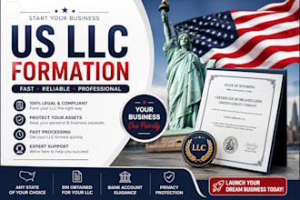 do US llc registration, USA business formation and get ein