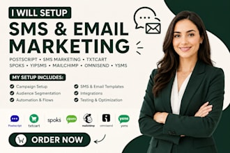 setup shopify postscript sms marketing txtcart spoks yipsms mailchimp omnisend