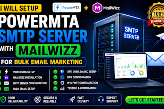 setup powermta SMTP server with mailwizz for bulk email marketing