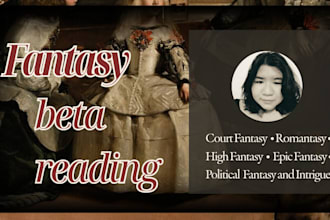 beta read your fantasy or romantasy manuscript