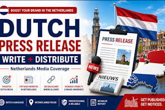 write and distribute dutch press release to top netherlands premium media sites