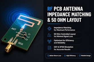 design rf pcb antenna impedance matching and 50 ohm layout