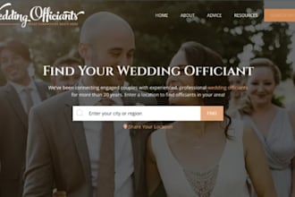 design wix wedding officiant website marriage celebrant booking website wix