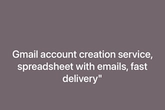 manually create and verify email accounts for you