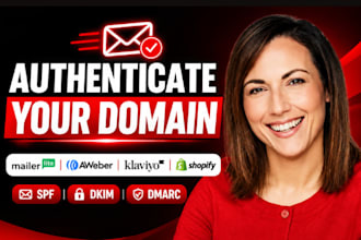 authenticate domain with mailerlite, aweber, klaviyo, shopify and any platform