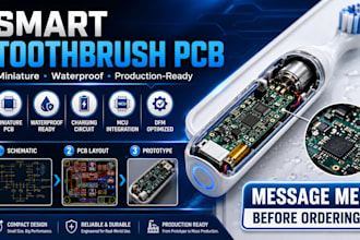 design smart toothbrush pcb with charging circuit waterproof miniature dfm mcu