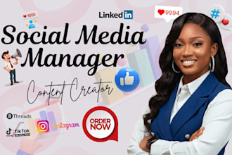 be your social media manager content creator social media marketing manager