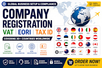 register UK company, US llc, ireland, germany, canada,estonia, hong kong company