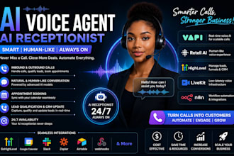 ai voice agent ai receptionist vapi retell gohighlevel livekit n8n automation