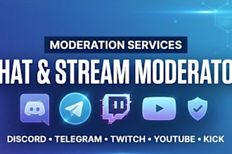 moderate your chat on discord, telegram and live streams