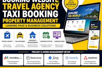 booking website travel agency taxi property management monday com basecamp jira