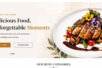 design squarespace catering private chef food menu and booking website