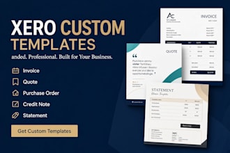 design branded xero invoice, quote and credit note templates