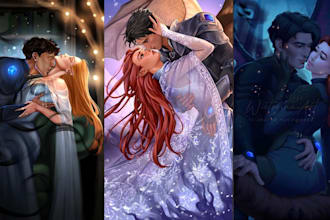 draw detailed semi realistic anime character art in fantasy style