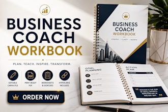 design business coach workbook canva design course workbook and lead magnet PDF