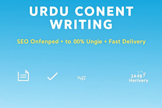 write SEO urdu blog articles and website content