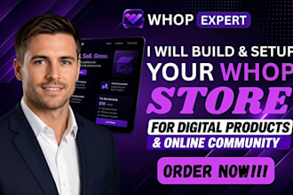 build and set up your whop store for digital products and online community