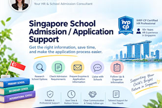 provide singapore school admission and application support