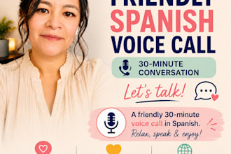 have a friendly spanish audio conversation with you