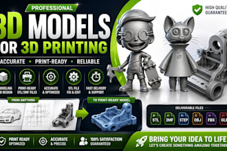 design 3d models, stl files and cad for 3d printing and prototyping