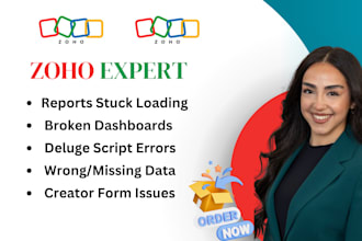 fix and build broken zoho analytics and zoho creator deluge script