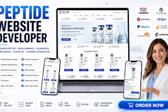 peptide website research peptide woocommerce peptide store supplement ecommerce