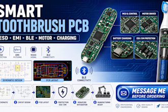 design ergonomic toothbrush pcb controller, esd protection, mixed signal, emi