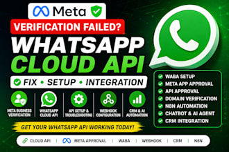 fix meta business verification and whatsapp cloud API setup