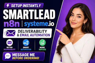 setup instantly smartlead n8n systeme io deliverability and email automation