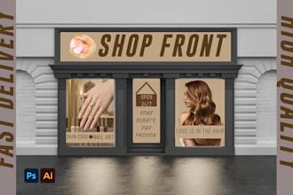 design creative window graphics, shopfront,  storefront and bilboards