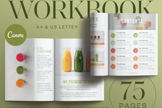 design editable canva ebook and workbook for coachers consultants and brands