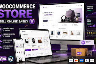build woocommerce wordpress website with products catalog, payment and shipping
