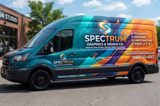 design a professional car wrap, van wrap, or vehicle branding design