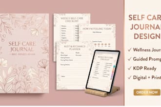 design a faith based anxiety, gratitude, self care journal, planner, workbook
