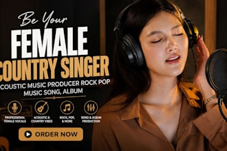 be your female country singer acoustic music producer, female pop rock singer