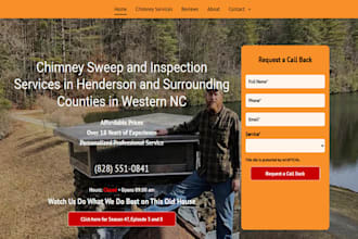 design wix chimney repair website chimney sweep wix contractor company website