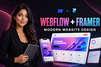 do framer website, webflow website, framer landing page, webflow developer