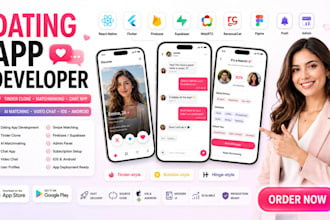 dating app tinder clone ai matchmaking video chat react native flutter firebase