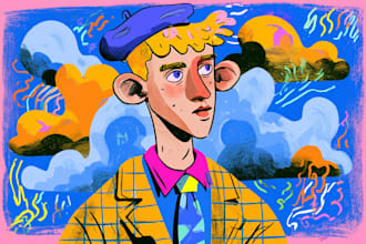 draw cartoon style illustration