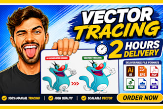 vectorize logo, vector tracing, redraw convert image to vector in 2 hr