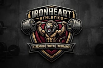 design a powerful weightlifting logo