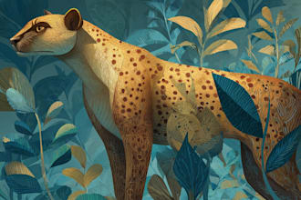 draw cute illustration of people, animal character