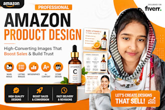 design professional amazon product images, listing graphics