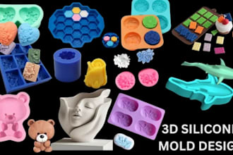 design 3d silicone mold for soap, candle, resin, jewelry, chocolate, cake mold