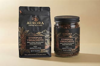 design premium pouch packaging, bag and label design